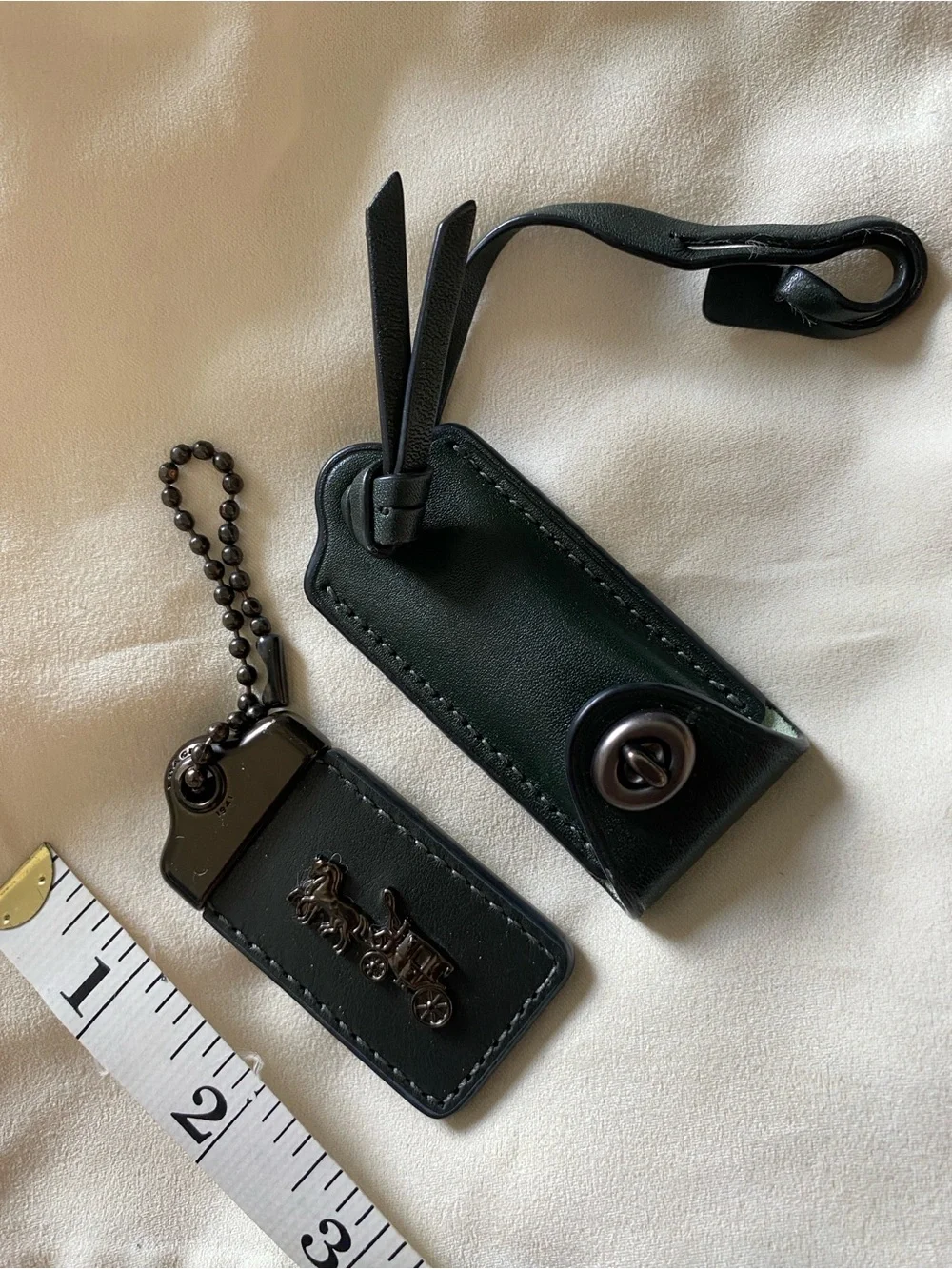 Coach 1941 Dark Ivy Hangtag & Clochette Glovetanned Leather Set Dark Green